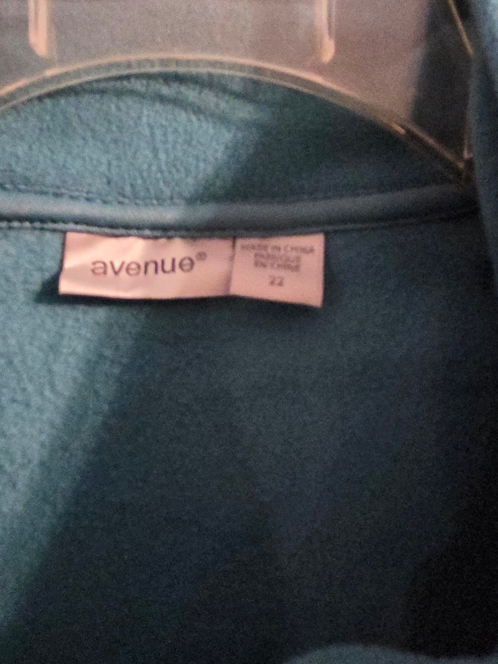 Avenue Teal Zip-Front Fleece Vest - Picture 4 of 4